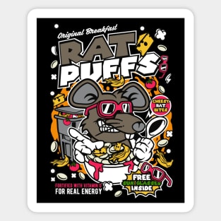 Retro Cartoon Cereal Box // Cereal Rat Puffs // Funny Vintage Breakfast Cereal Sticker